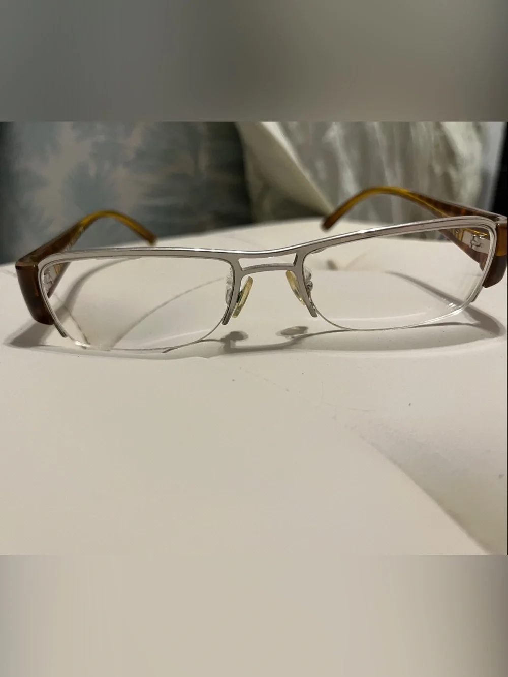 Prada Clear Front with Tortoiseshell Temples Glasses